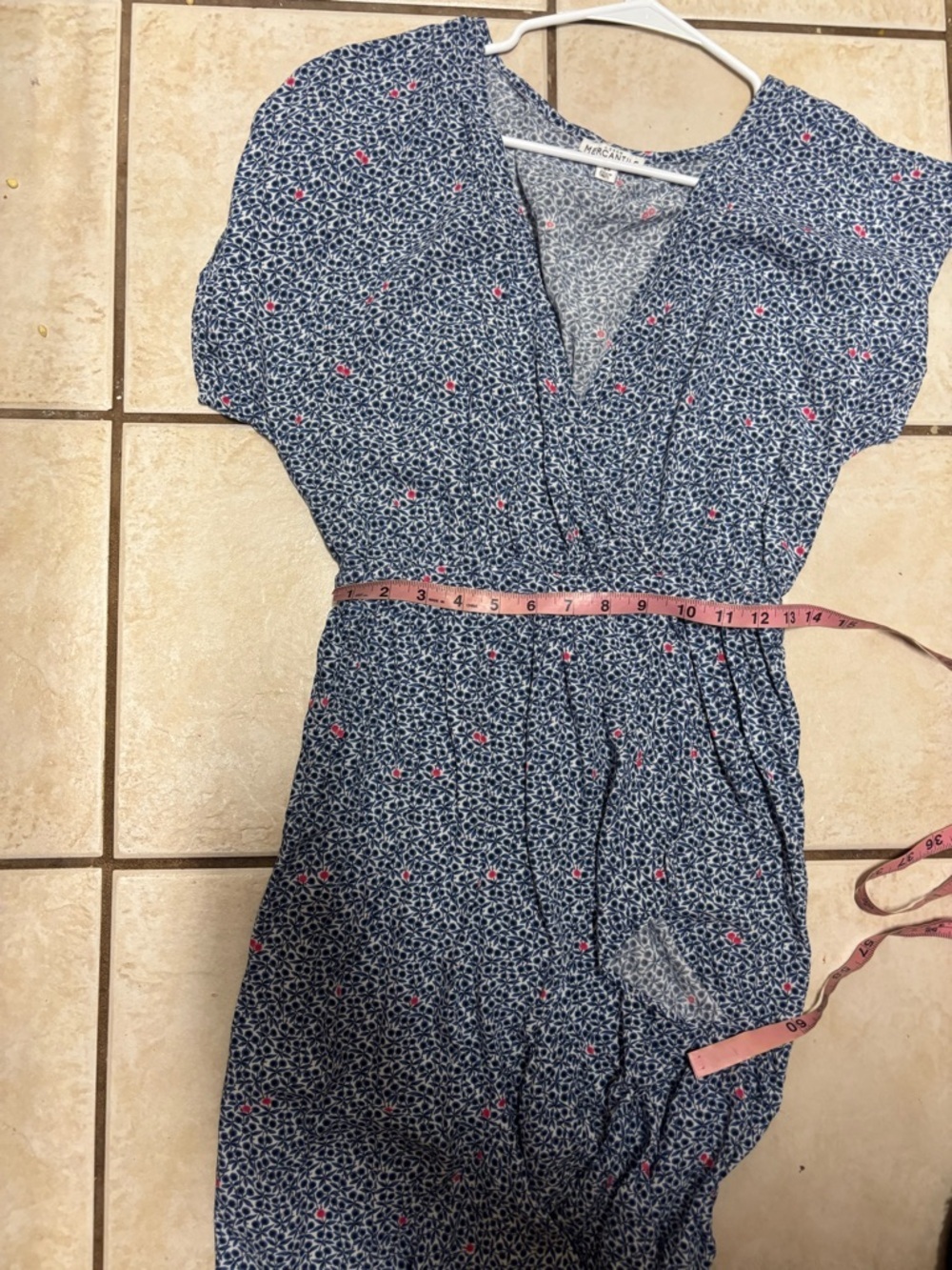 j.Crew Mercantile V-neck high-low ruffle-hem dress xs floral print - Picture 8 of 8